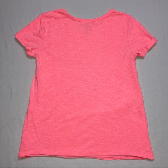 Cat Flip Sequin Shirt Girls Medium 7-8 Pink Gold Top Short Sleeve Summer Glitter - Picture 5 of 9